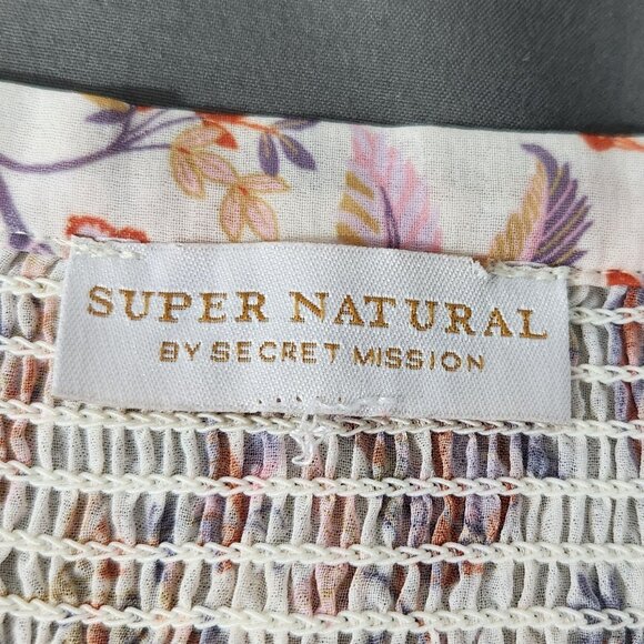 Super Natural By Secret Mission Dress Women's XL Georgette Greenport Boho Floral - Picture 10 of 12